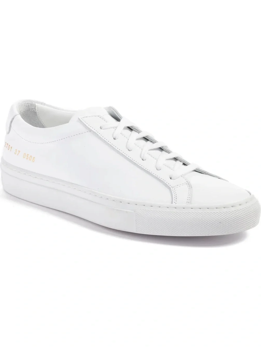 Women’s Common Projects Leather Original Achilles Sneaker White Low-Top Size 7
